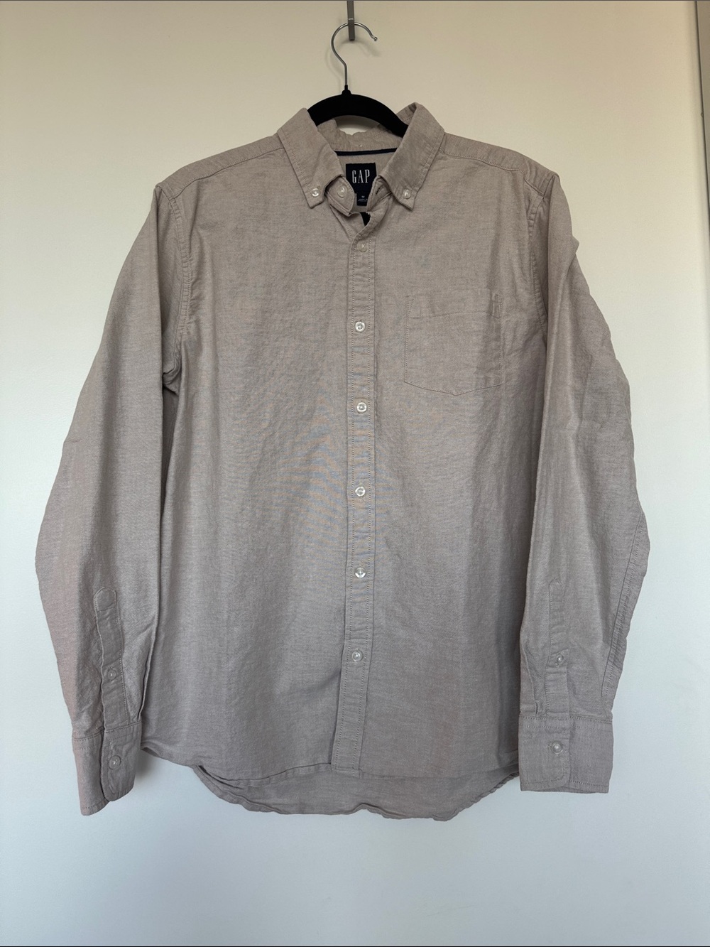 GAP Men’s Button-Down Shirt — Light Beige